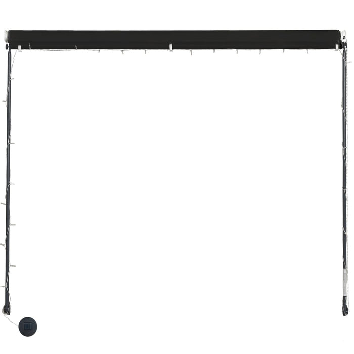 Copertină retractabilă cu LED, antracit, 100 x 150 cm WALTI