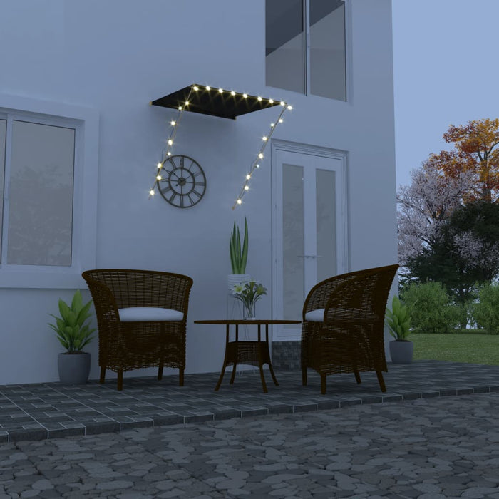 Copertină retractabilă cu LED, antracit, 100 x 150 cm WALTI