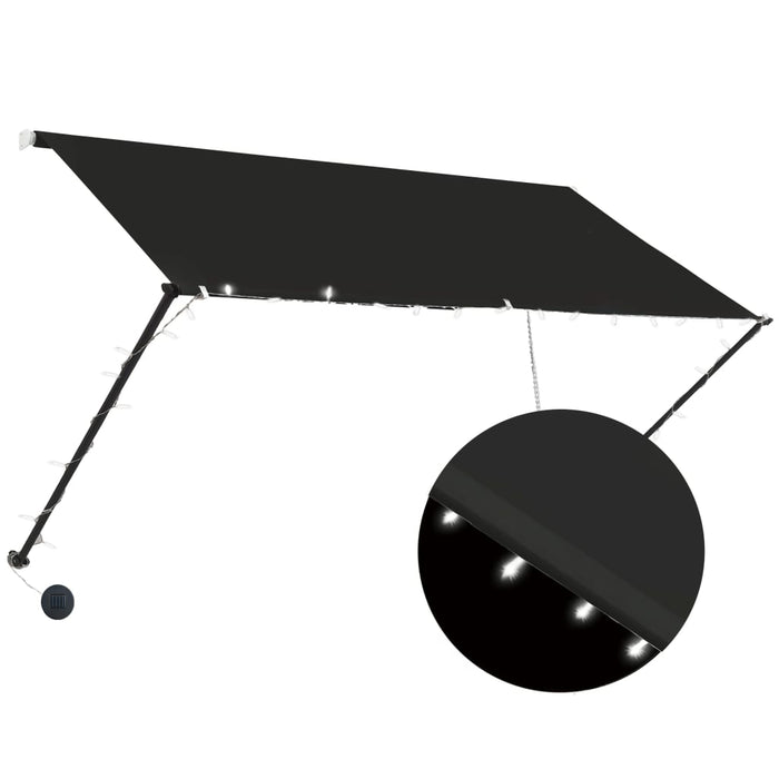 Copertină retractabilă cu LED, antracit, 250 x 150 cm - WALTI WALTI