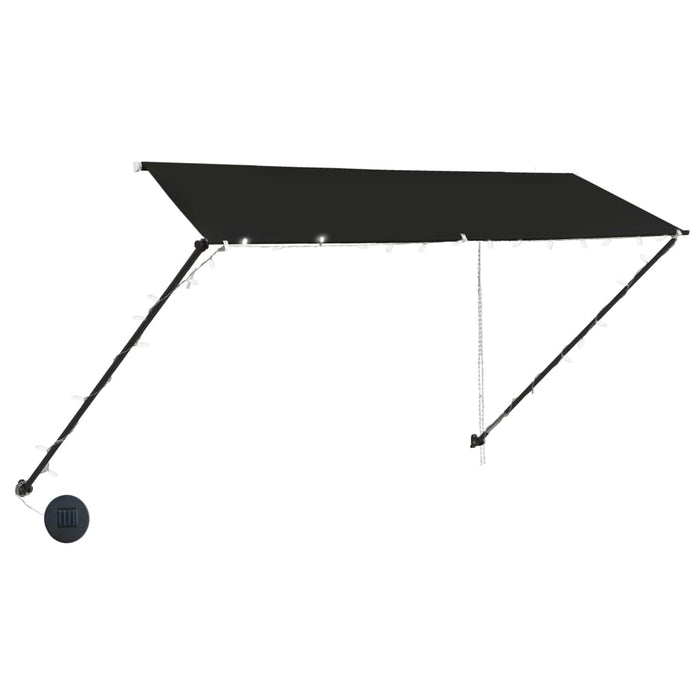 Copertină retractabilă cu LED, antracit, 300 x 150 cm WALTI