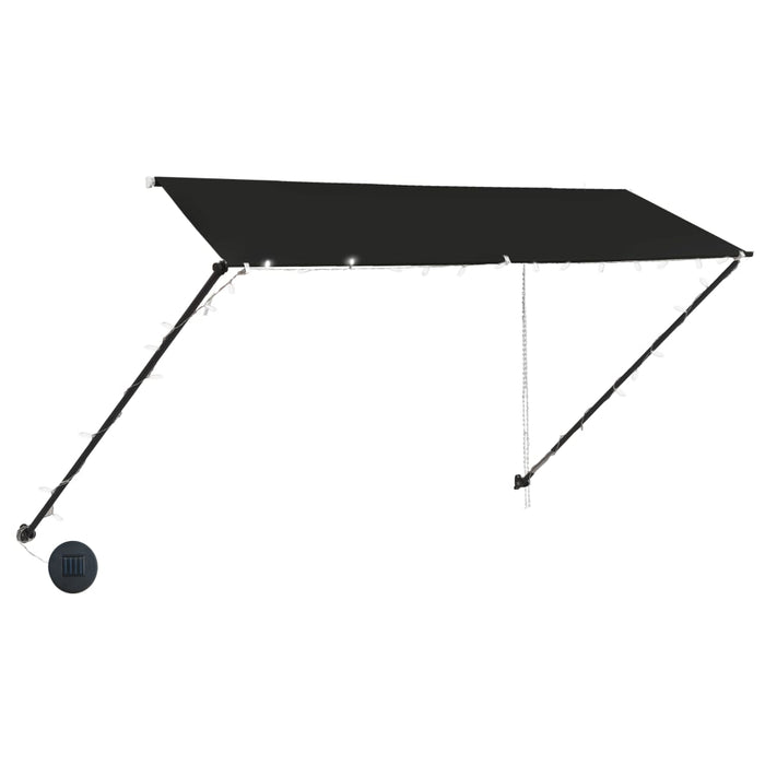 Copertină retractabilă cu LED, antracit, 350 x 150 cm WALTI