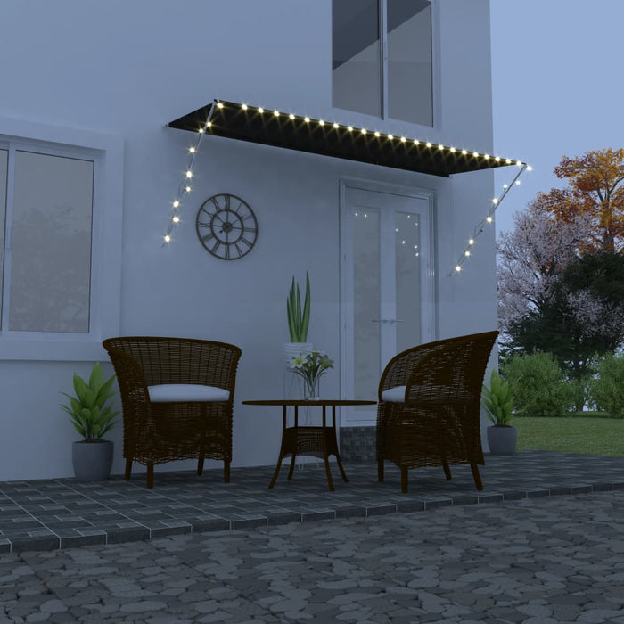 Copertină retractabilă cu LED, antracit, 350 x 150 cm WALTI
