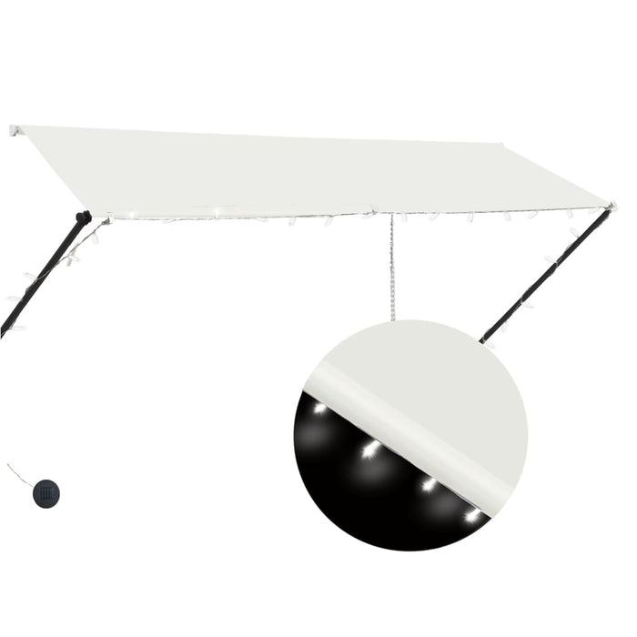 Copertină retractabilă cu LED, crem, 300 x 150 cm WALTI