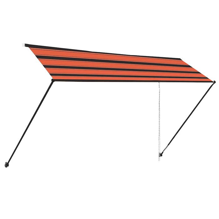 Copertină retractabilă cu LED, portocaliu & maro, 400 x 150 cm WALTI
