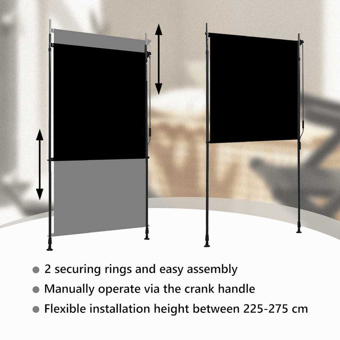 Jaluzea tip rulou de exterior, antracit, 120 x 270 cm - WALTI WALTI