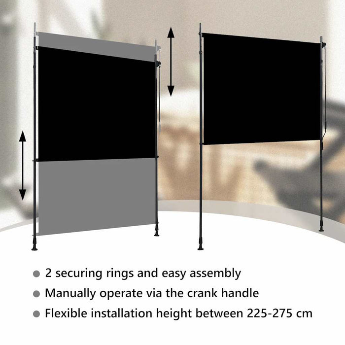 Jaluzea tip rulou de exterior, antracit, 150 x 270 cm - WALTI WALTI