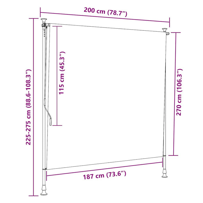 Jaluzea tip rulou de exterior, antracit, 200 x 270 cm - WALTI WALTI