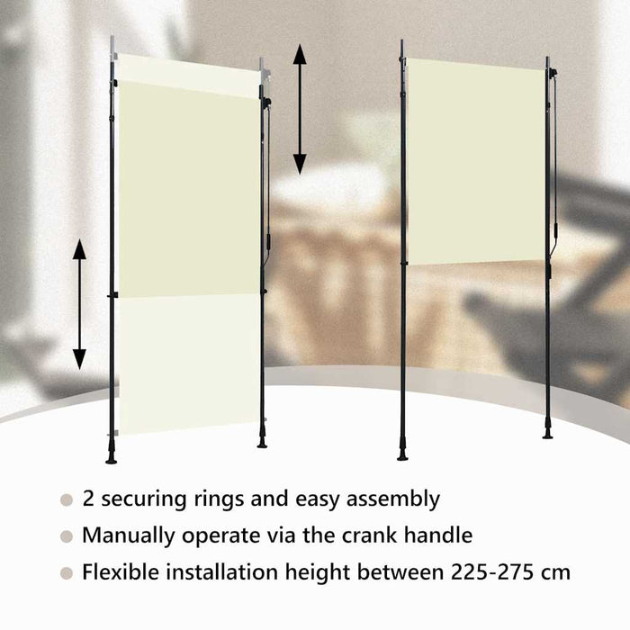 Jaluzea tip rulou de exterior, crem, 100 x 270 cm - WALTI WALTI
