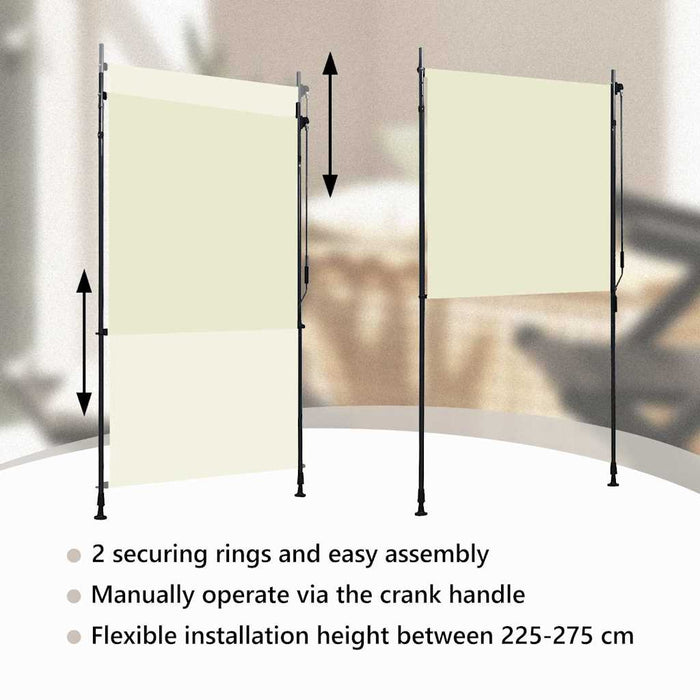 Jaluzea tip rulou de exterior, crem, 120 x 270 cm - WALTI WALTI