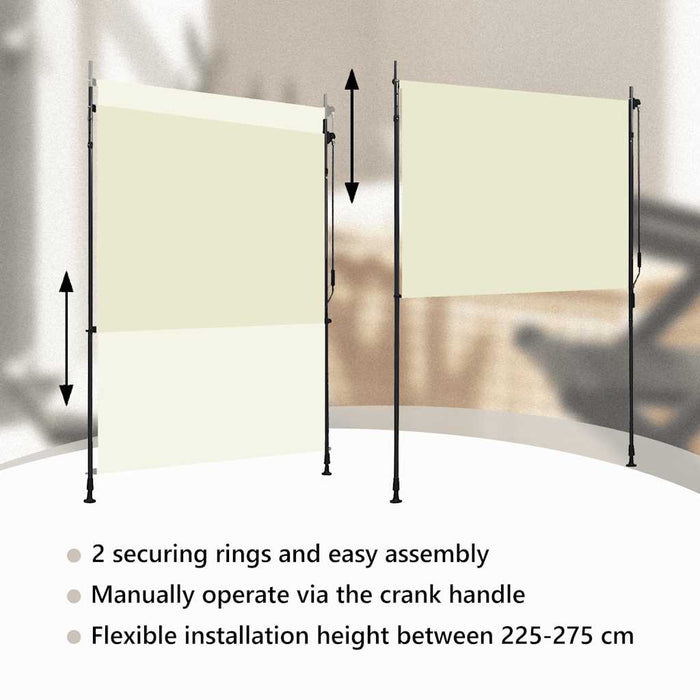 Jaluzea tip rulou de exterior, crem, 150 x 270 cm - WALTI WALTI