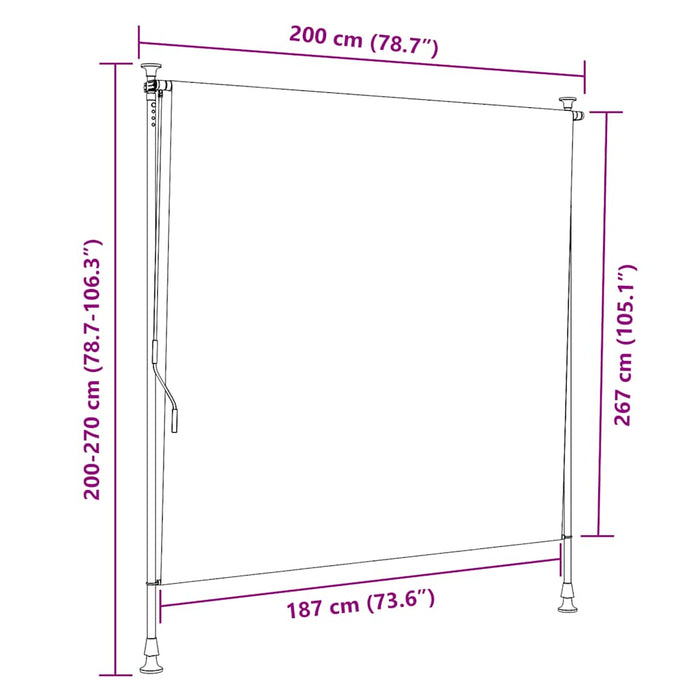 Jaluzea tip rulou de exterior, crem, 200 x 270 cm - WALTI WALTI