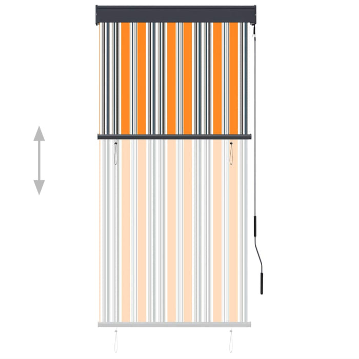 Jaluzea tip rulou de exterior, galben și albastru, 80 x 250 cm - WALTI WALTI