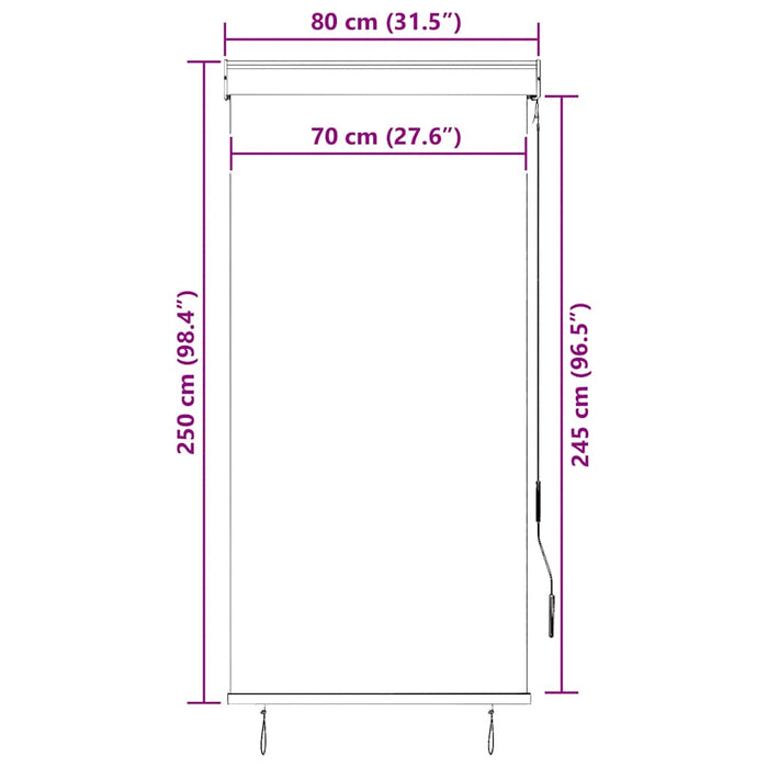 Jaluzea tip rulou de exterior, crem, 80 x 250 cm - WALTI WALTI
