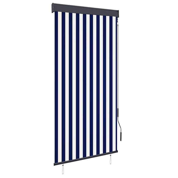 Jaluzea tip rulou de exterior, albastru și alb, 100 x 250 cm - WALTI WALTI