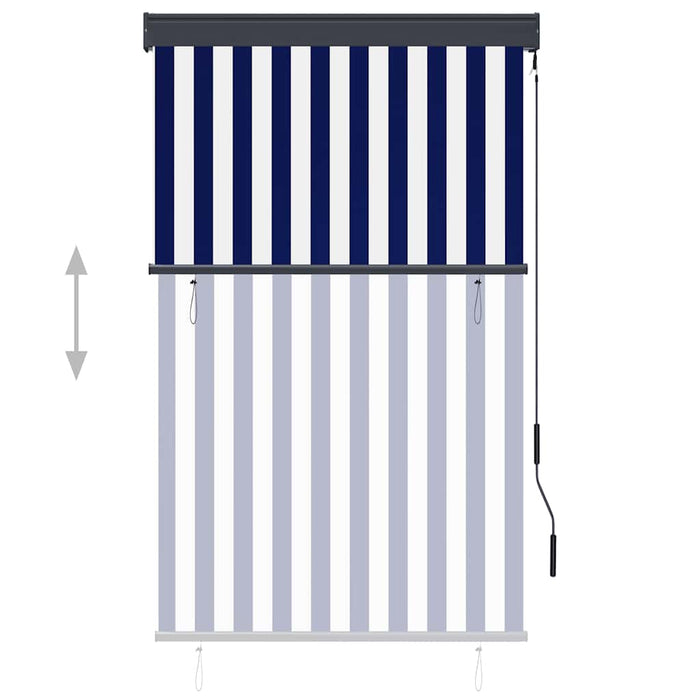 Jaluzea tip rulou de exterior, albastru și alb, 100 x 250 cm - WALTI WALTI