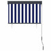 Jaluzea tip rulou de exterior, albastru și alb, 100 x 250 cm - WALTI WALTI