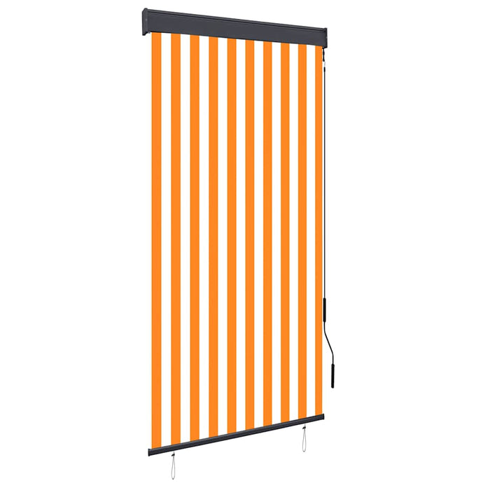 Jaluzea tip rulou de exterior, alb și portocaliu, 100 x 250 cm - WALTI WALTI