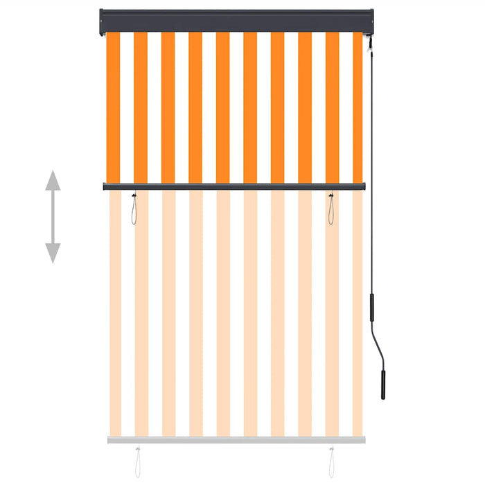 Jaluzea tip rulou de exterior, alb și portocaliu, 100 x 250 cm - WALTI WALTI