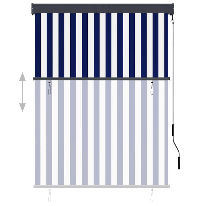 Jaluzea tip rulou de exterior, albastru și alb, 120 x 250 cm - WALTI WALTI