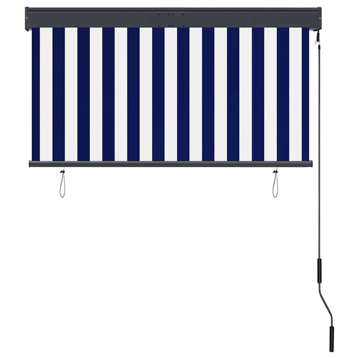 Jaluzea tip rulou de exterior, albastru și alb, 120 x 250 cm - WALTI WALTI