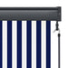 Jaluzea tip rulou de exterior, albastru și alb, 120 x 250 cm - WALTI WALTI