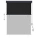 Jaluzea tip rulou de exterior, antracit, 120 x 250 cm - WALTI WALTI
