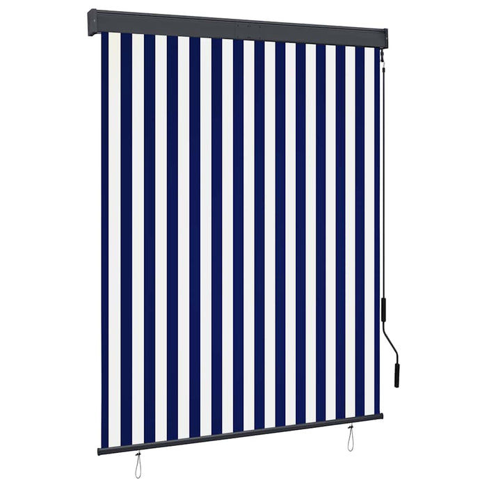 Jaluzea tip rulou de exterior, albastru și alb, 140 x 250 cm - WALTI WALTI
