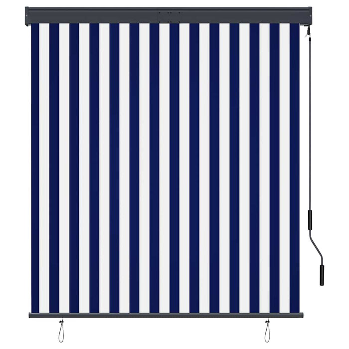 Jaluzea tip rulou de exterior, albastru și alb, 140 x 250 cm - WALTI WALTI