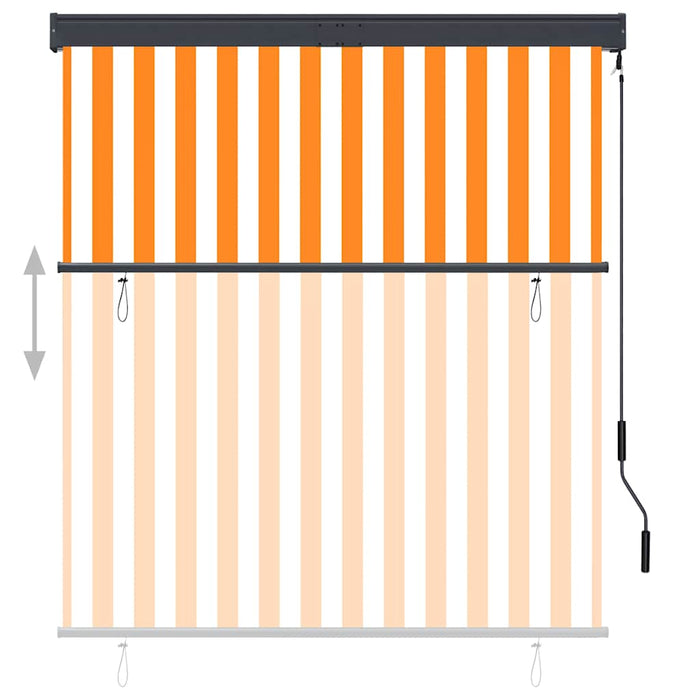 Jaluzea tip rulou de exterior, alb și portocaliu, 140 x 250 cm - WALTI WALTI
