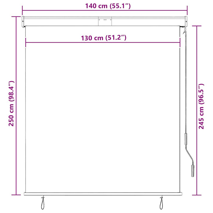 Jaluzea tip rulou de exterior, antracit, 140 x 250 cm - WALTI WALTI