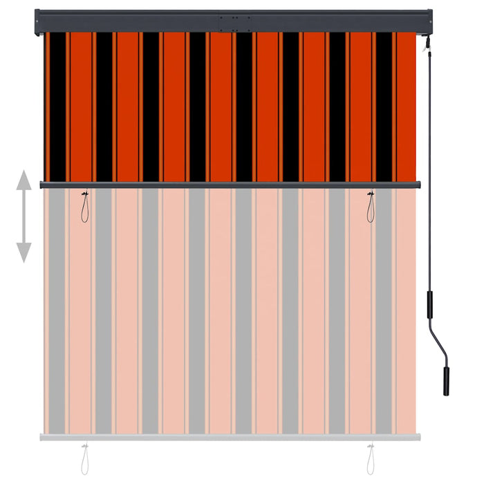 Jaluzea tip rulou de exterior, portocaliu și maro, 140 x 250 cm - WALTI WALTI