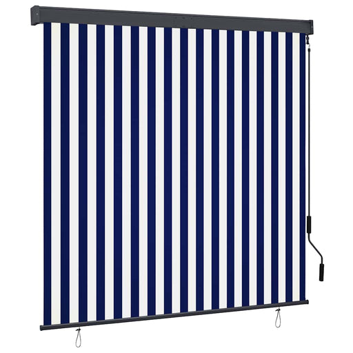 Jaluzea tip rulou de exterior, albastru și alb, 160 x 250 cm - WALTI WALTI
