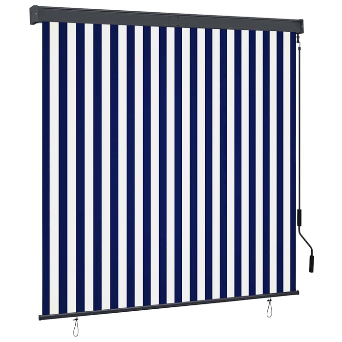 Jaluzea tip rulou de exterior, albastru și alb, 160 x 250 cm - WALTI WALTI
