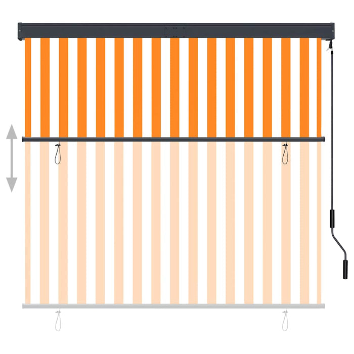 Jaluzea tip rulou de exterior, alb și portocaliu, 160 x 250 cm - WALTI WALTI