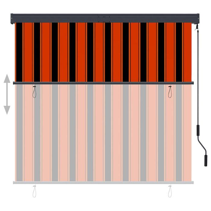 Jaluzea tip rulou de exterior, portocaliu și maro, 160 x 250 cm - WALTI WALTI