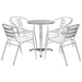 Set mobilier de exterior, 5 piese, argintiu, aluminiu - WALTI WALTI