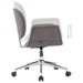Scaun de sufragerie pivotant, gri, material textil - WALTI WALTI