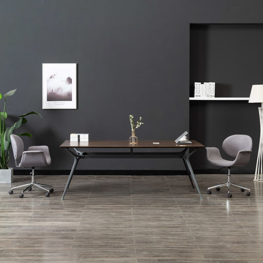 Scaun de sufragerie pivotant, gri, material textil - WALTI WALTI