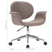 Scaun de sufragerie pivotant, gri taupe, material textil - WALTI WALTI
