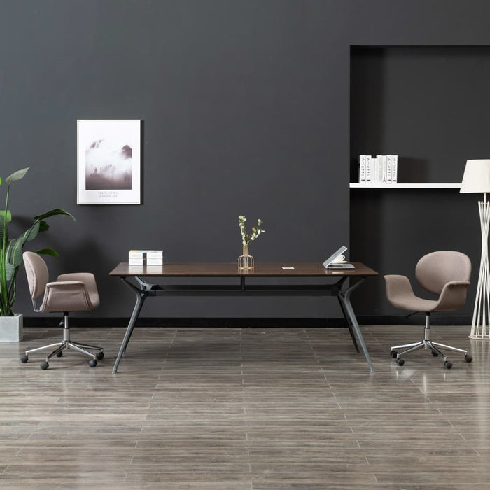Scaun de sufragerie pivotant, gri taupe, material textil - WALTI WALTI