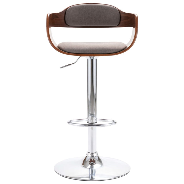 Scaun de bar, placaj și material textil gri taupe WALTI