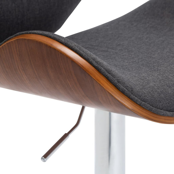 Scaun de bar, gri, material textil WALTI