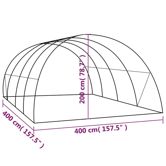 Seră, 16 m², 4 x 4 x 2 m - WALTI WALTI