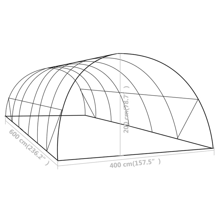 Seră, 24 m², 6 x 4 x 2 m - WALTI WALTI