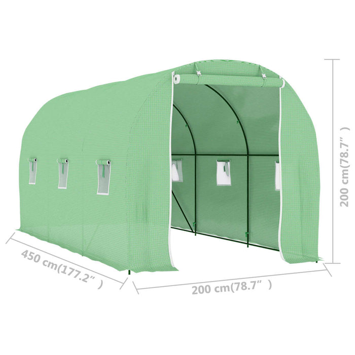 Seră, 9 m², 4,5 x 2 x 2 m - WALTI WALTI