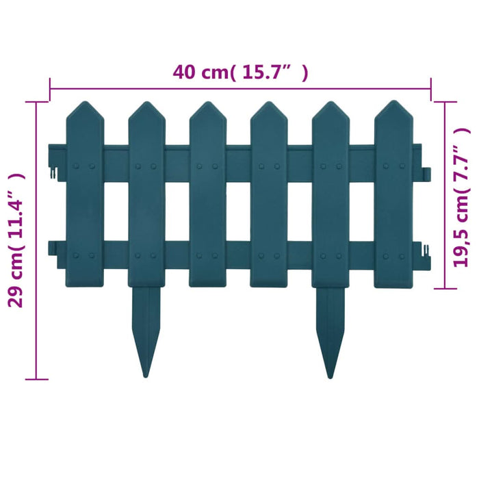 Borduri de gazon, 25 buc., verde, 10 m, PP - WALTI WALTI