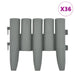 Borduri de gazon, 36 buc., gri, 10 m, PP - WALTI WALTI