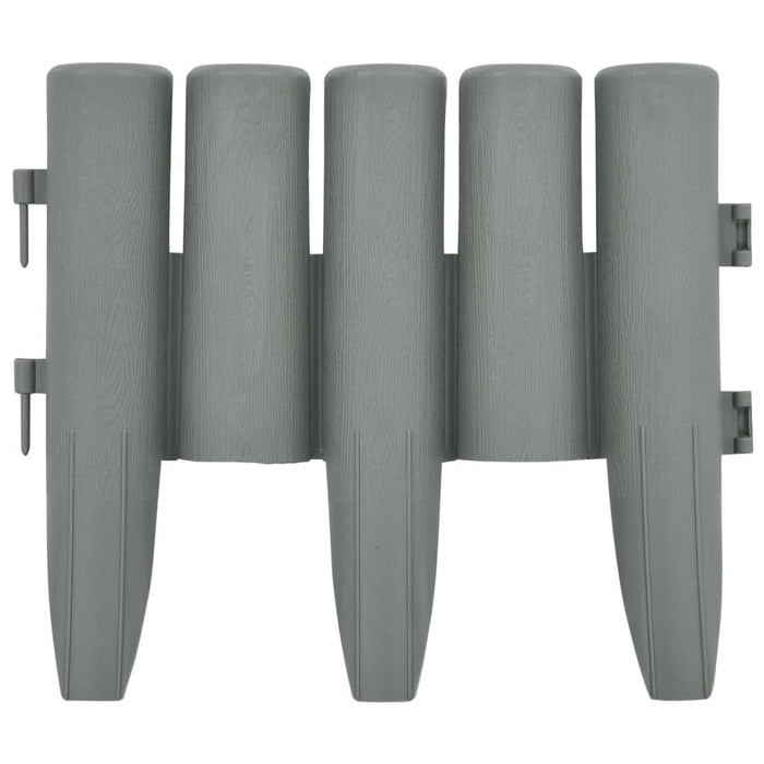 Borduri de gazon, 36 buc., gri, 10 m, PP - WALTI WALTI