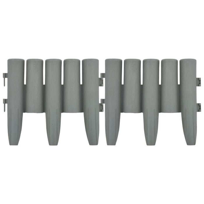 Borduri de gazon, 36 buc., gri, 10 m, PP - WALTI WALTI