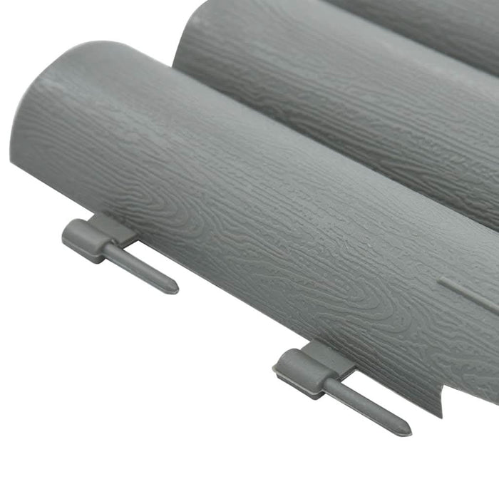 Borduri de gazon, 36 buc., gri, 10 m, PP - WALTI WALTI
